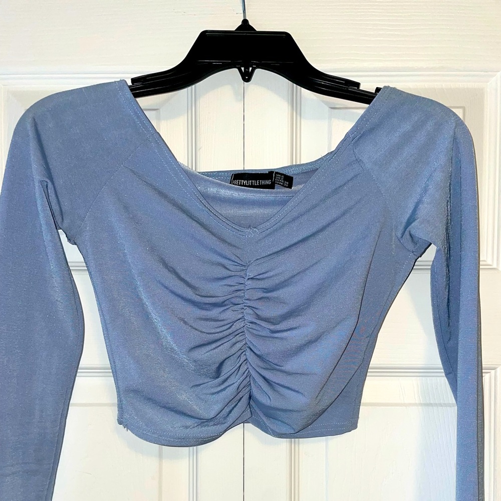 Pretty Little Thing Blue Going Out Top